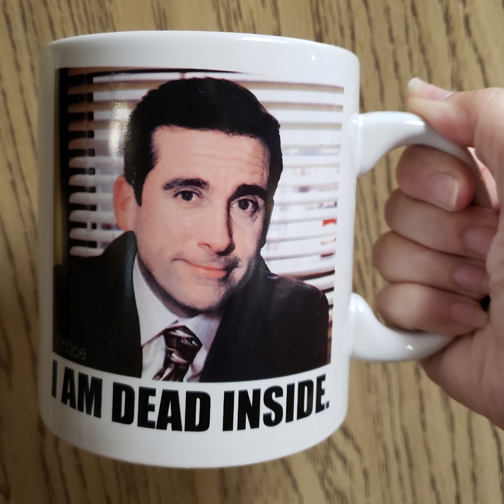 The Office Mug I AM DEAD INSIDE Michael Scott NBC Official Merch Large 20 oz NEW